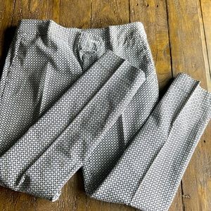 Banana Republic Black and White Patterned Pants